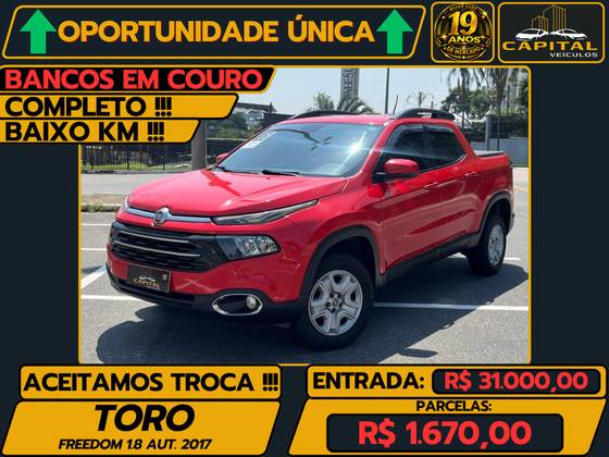 FIAT TORO 1.8 16V EVO FLEX FREEDOM OPEN EDITION AT6 FIAT TORO 1.8 16V EVO FLEX FREEDOM OPEN EDITION AT6